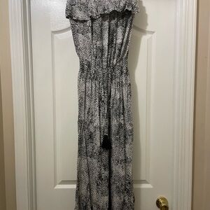 Black and White Patterned Jumpsuit